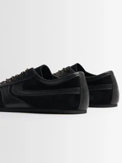 Sneakers in camoscio e pelle