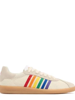 Sneakers in poly e pelle con logo