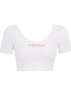 Star logo print cropped t-shirt
