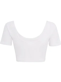 Star logo print cropped t-shirt