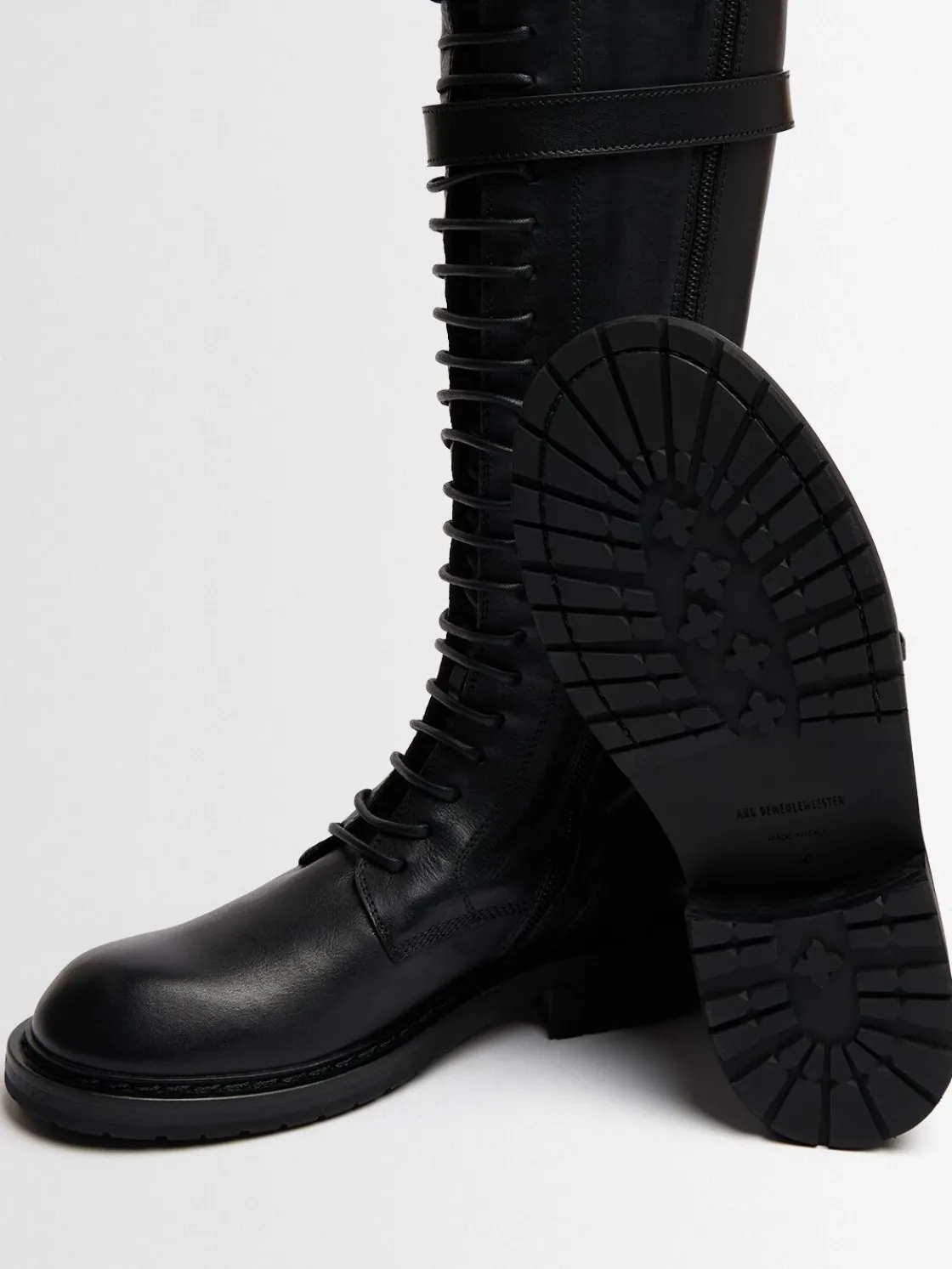 Stivali combat alti Danny in pelle 25mm