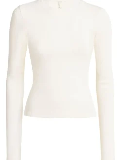 Stretch cotton long sleeve t-shirt