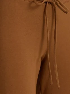 Stretch cotton straight leg sweatpants
