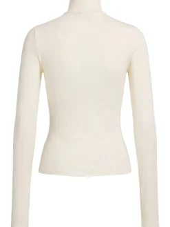 Stretch cotton turtleneck top
