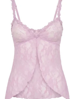 Stretch lace baby doll top
