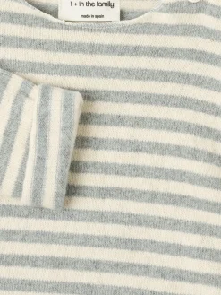 Striped cotton blend jersey t-shirt