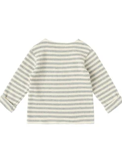 Striped cotton blend jersey t-shirt