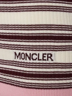 Striped cotton long sleeve polo shirt