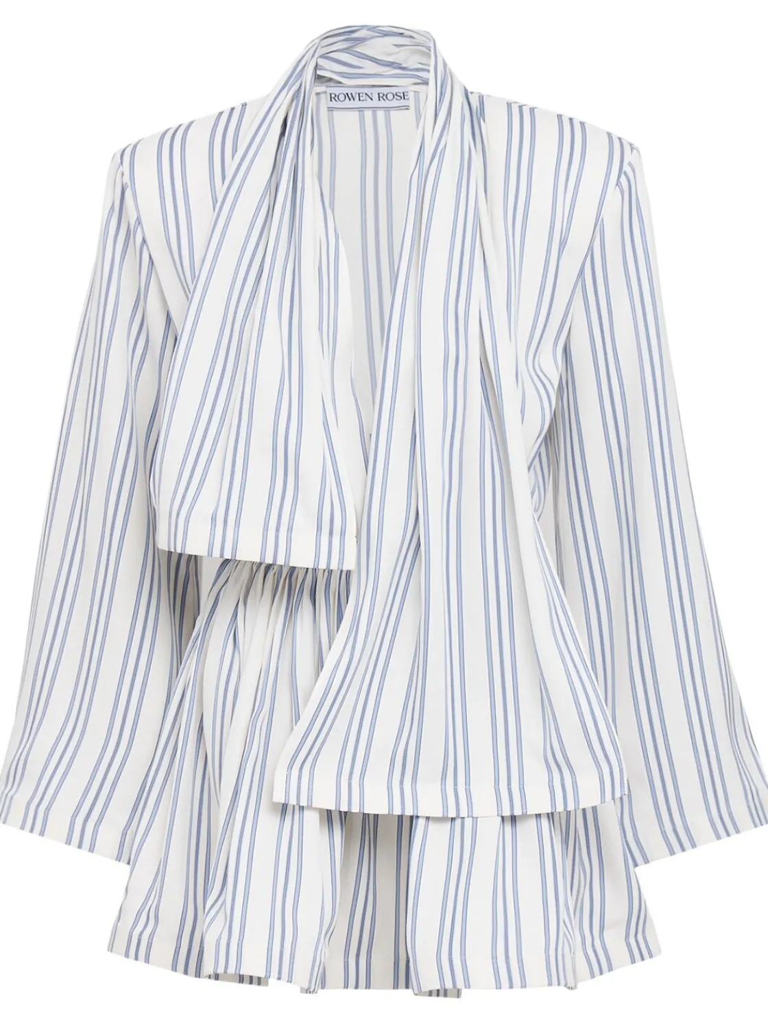 Striped crepe de chine mini dress