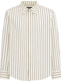 Striped poplin cotton classic shirt