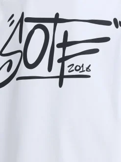 Tag printed cotton T-shirt