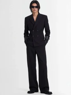 Tailored wool blend pants