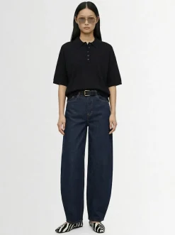 Talla viscose blend knit polo
