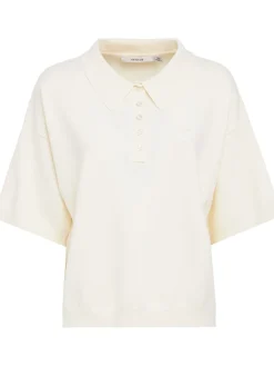 Talla viscose blend knit polo