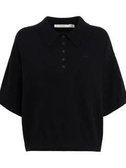 Talla viscose blend knit polo