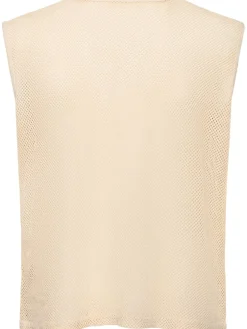 Tank top in cotone crochet