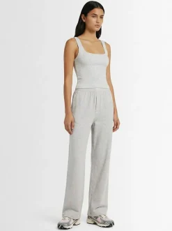 Tank top in misto cotone a costine