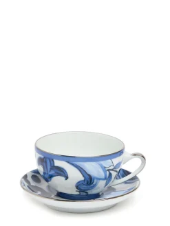Tazza e piattino da tè Blu Mediterraneo