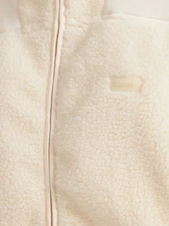 Teddy boxy zip up jacket