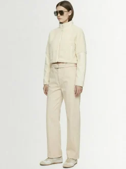 Teddy funnel neck cropped jacket