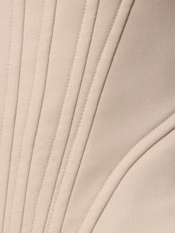 Top bustier senza spallini in lana