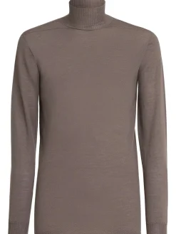 Top collo alto Level in maglia di lana