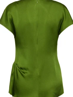 Top in raso drappeggiato