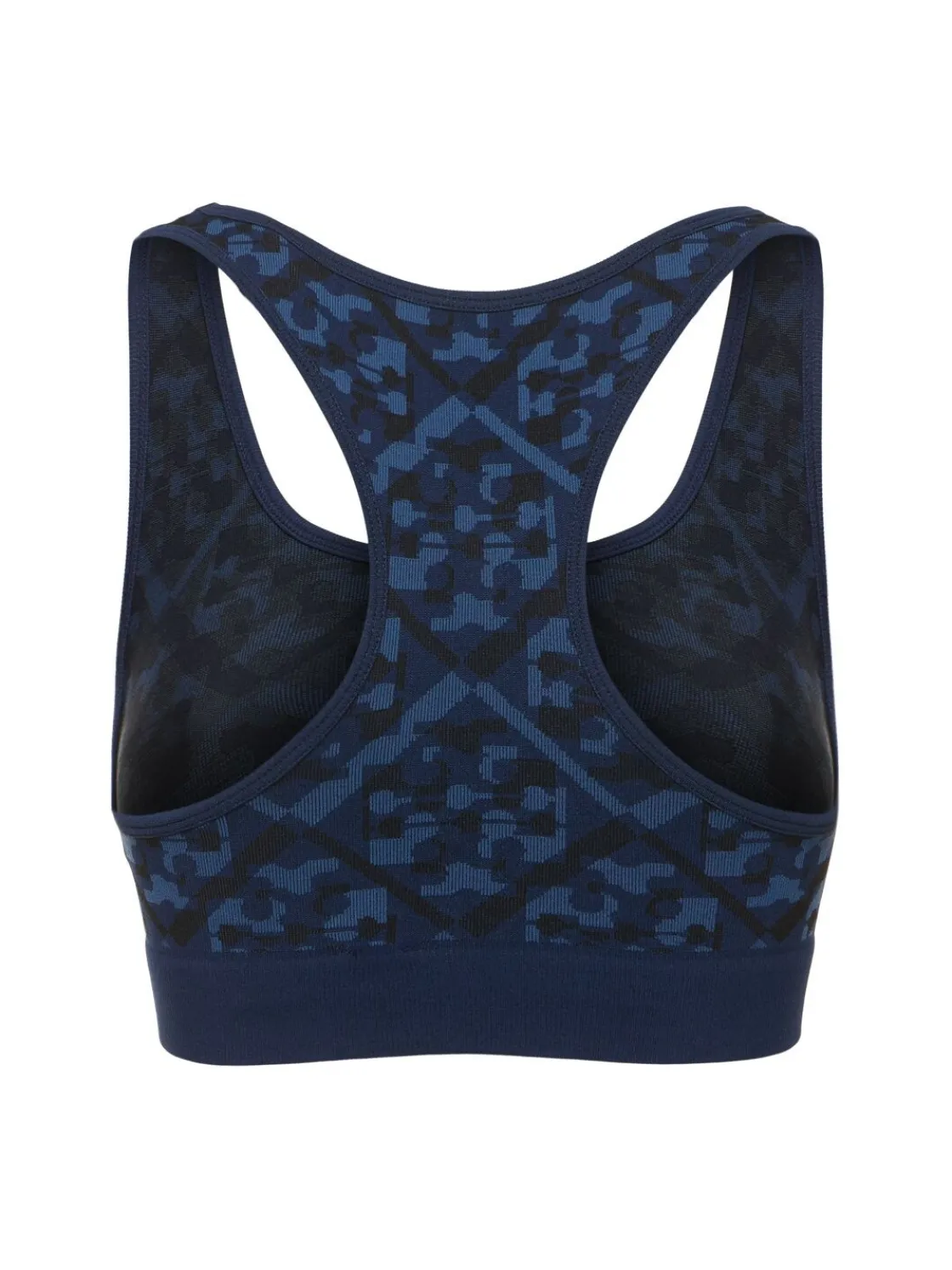 Top senza cuciture jacquard con logo