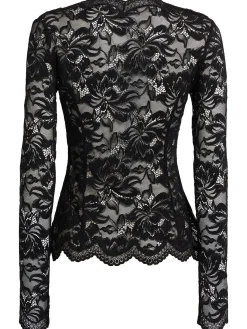 Top stretch con pizzo