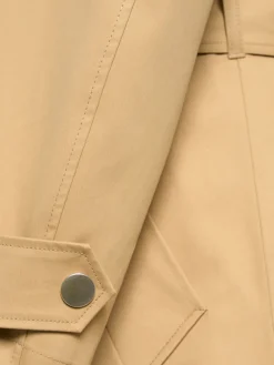 Trench in tela di cotone con cintura