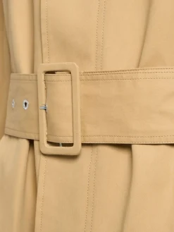 Trench in tela di cotone con cintura