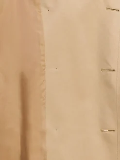 Trench lungo in gabardina di misto cotone