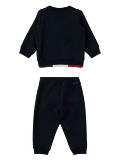 Tricolour cotton tracksuit set