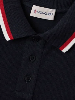 Tricolour-Trimmed cotton polo shirt