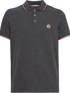 Tricolour-Trimmed cotton polo shirt