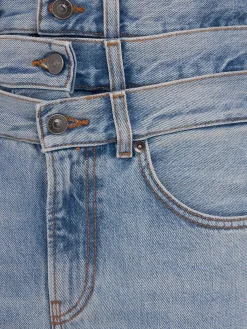 Triple-layer flared jeans