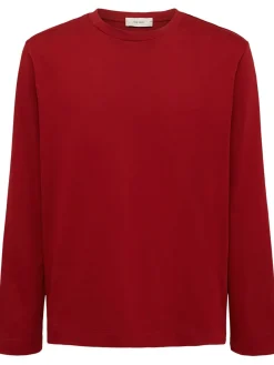 T-shirt a maniche lunghe in jersey di cotone