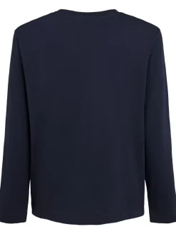 T-shirt a maniche lunghe in jersey di cotone