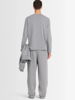 T-shirt a maniche lunghe in jersey di cotone