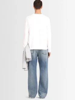 T-shirt a maniche lunghe in jersey di cotone