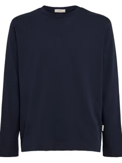 T-shirt a maniche lunghe in jersey di cotone