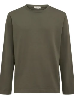 T-shirt a maniche lunghe in jersey di cotone