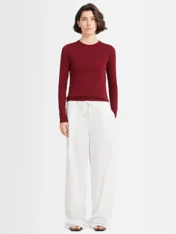 T-shirt a maniche lunghe Sofia in jersey stretch