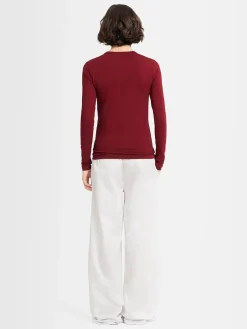 T-shirt a maniche lunghe Sofia in jersey stretch
