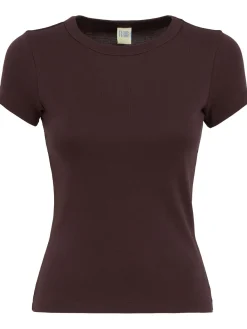 T-shirt Car Baby Tee in cotone organico a costine