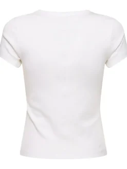 T-shirt Car Baby Tee in cotone organico a costine