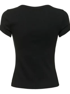 T-shirt Car Baby Tee in cotone organico a costine
