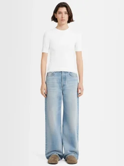 T-shirt Daisy in jersey di cotone stretch