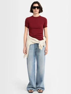 T-shirt Daisy in jersey di cotone stretch