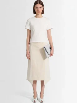 T-shirt imbottita in jersey di cotone